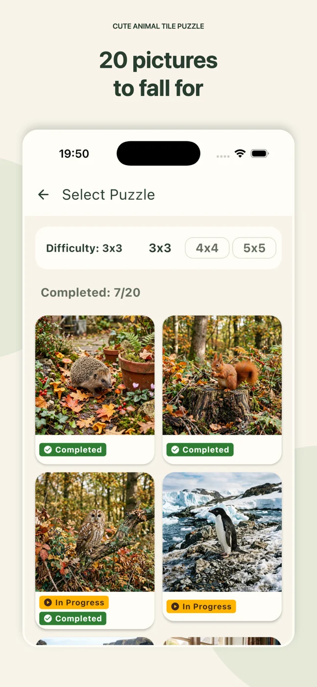Choose your animal — Cute Animal Tile Puzzle